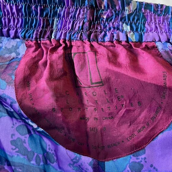 Vintage Carole Little 100% Silk Two Piece Set size 8 Medium - Picture 8 of 8